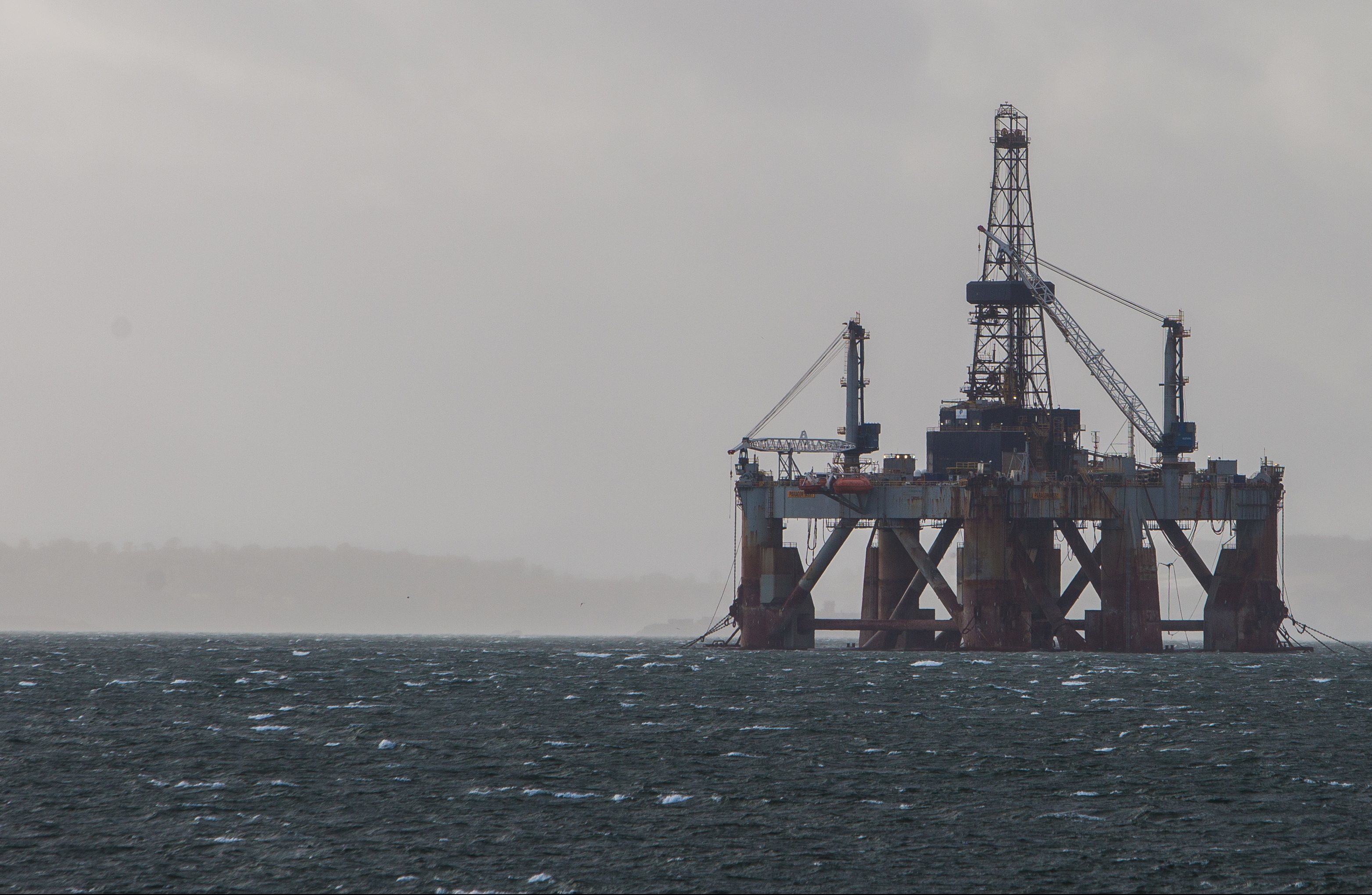 The rig in the Firth of Forth at the centre of the controversy.