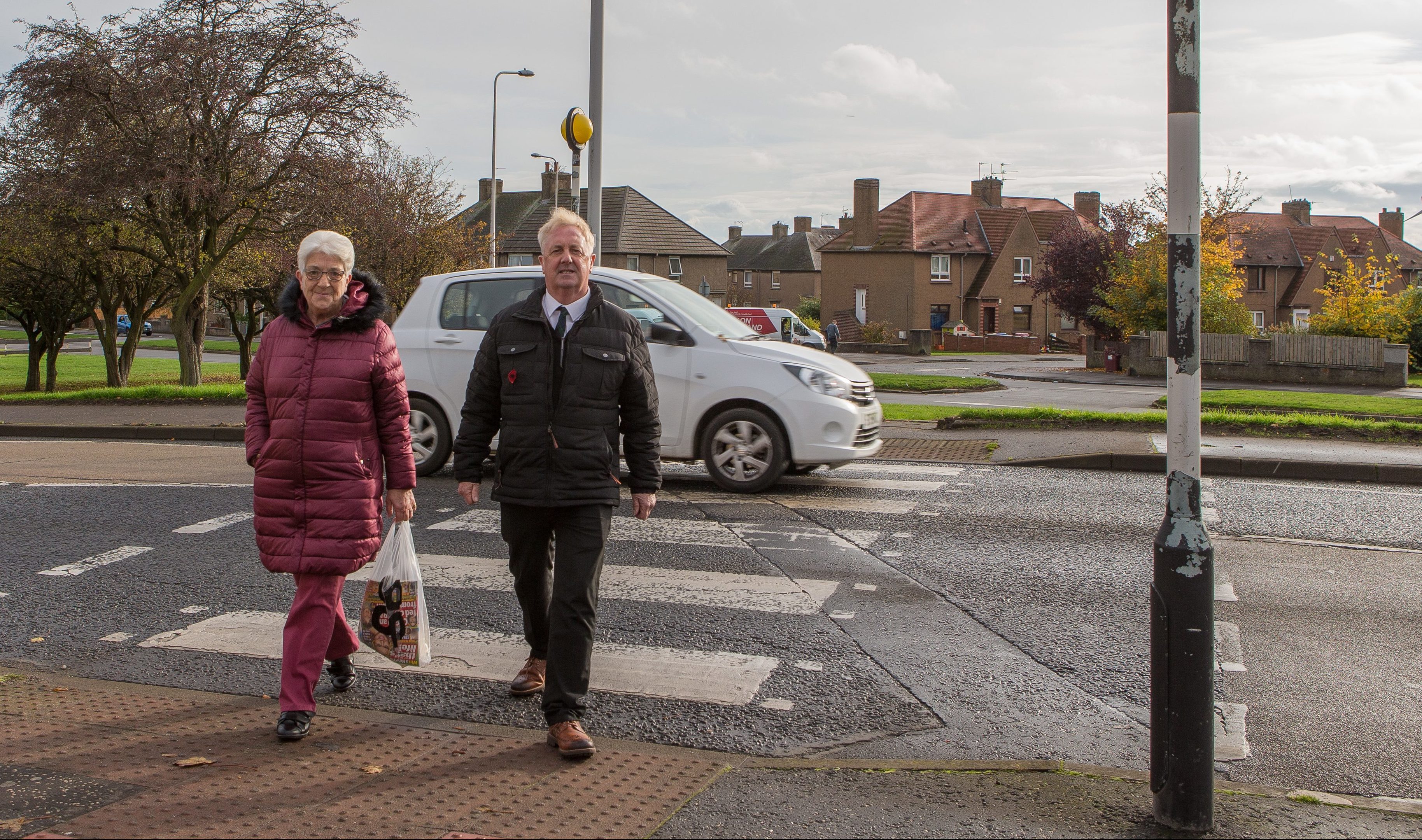 Councillor John O'Brien and local resident Nancy Wiseman are looking to possibly have the zebra crossings removed and replaced with Pelican Crossings where users can press a button to stop the traffic.