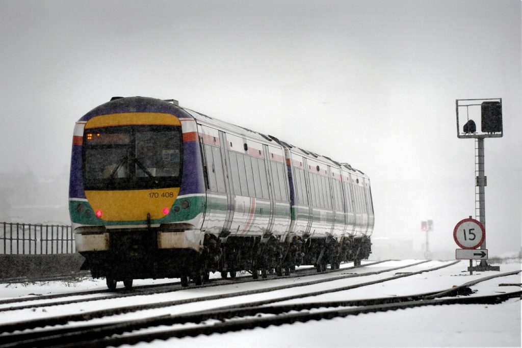 A ScotRail service from the south arrives at Aberdeen in 2004. 