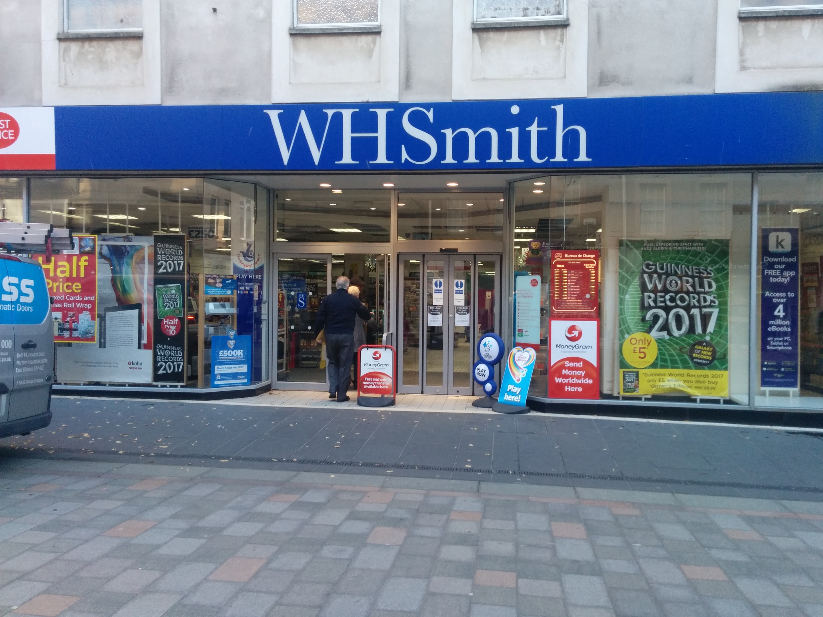 The WH Smith/Post Office shop in Perth's High Street, which re-opened its doors on Tuesday.