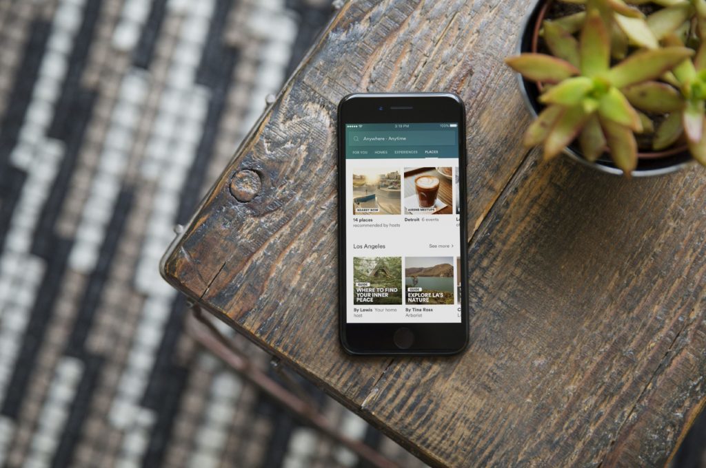 How the experiences look on the updated Airbnb app.