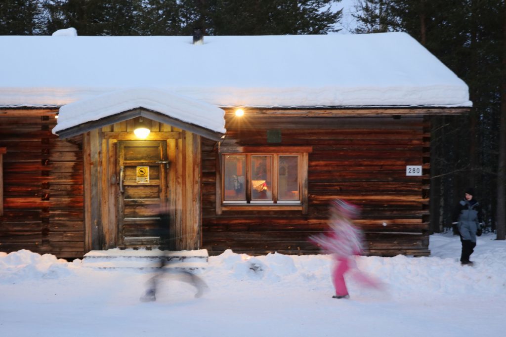 One of the log cabins at Luosto. 