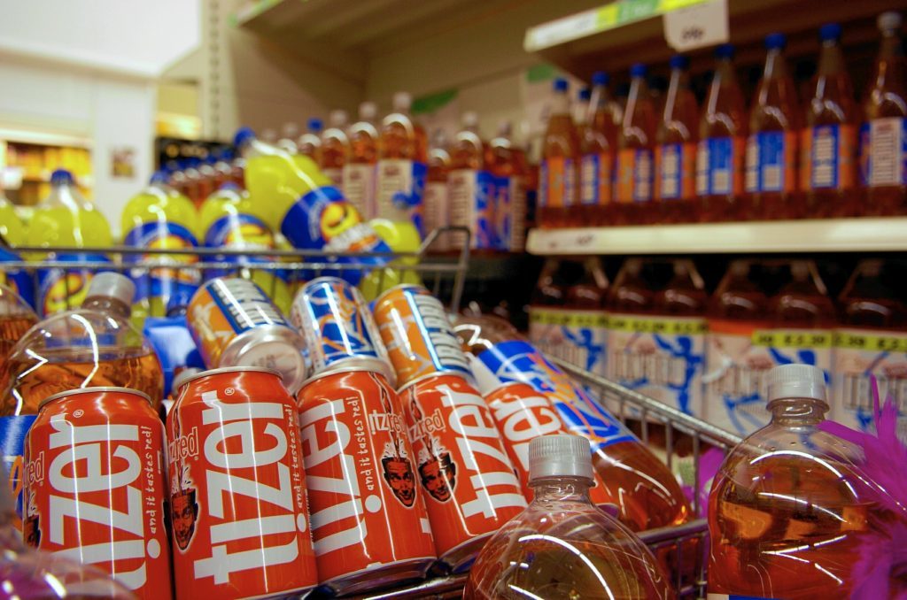 Fizzy drinks -a common site on our supermarket shelves