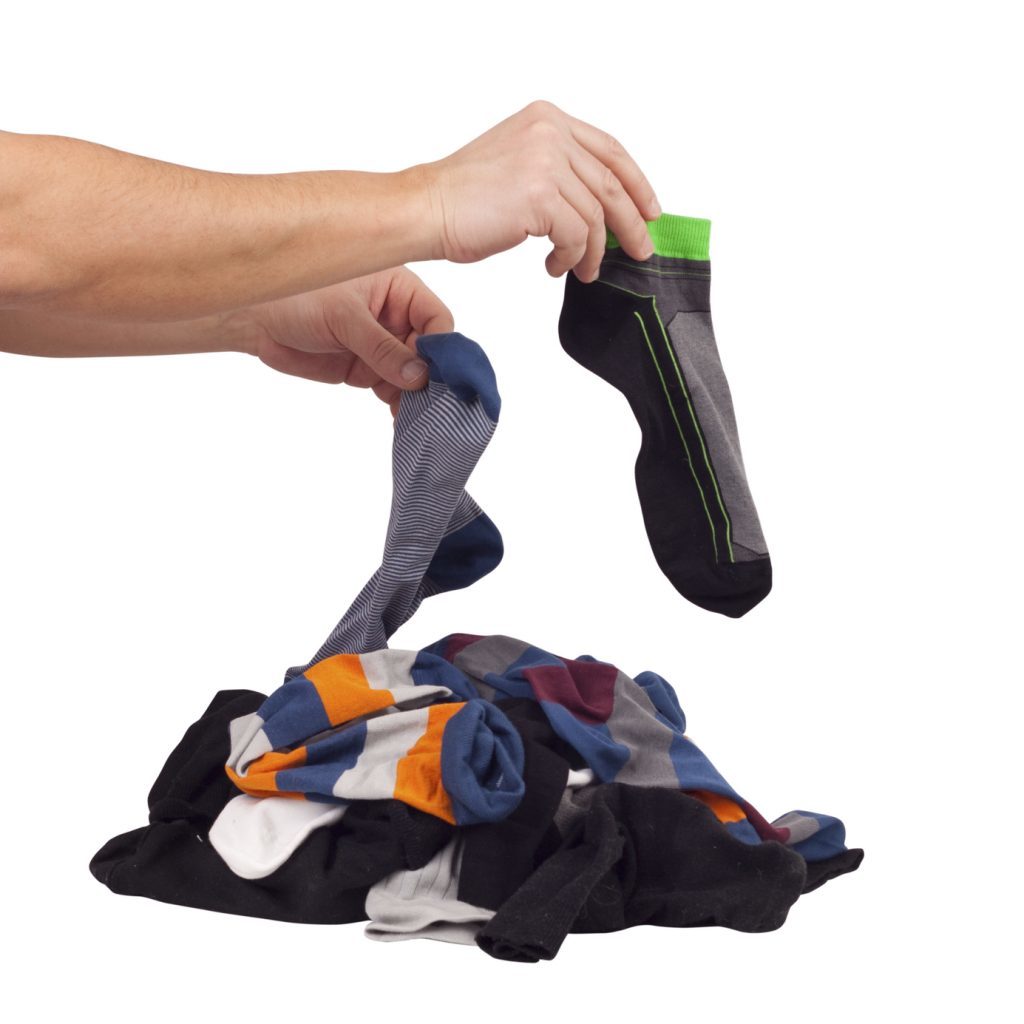 Choose of pile unsorted socks