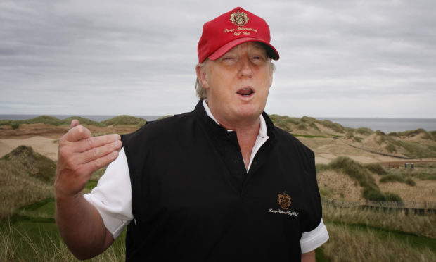 Donald Trump at the Menie Estate in 2011.