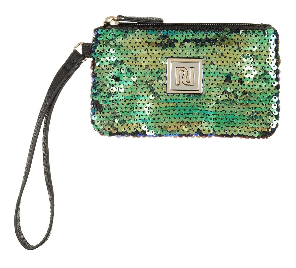 Green sequin mini tote, £12. 