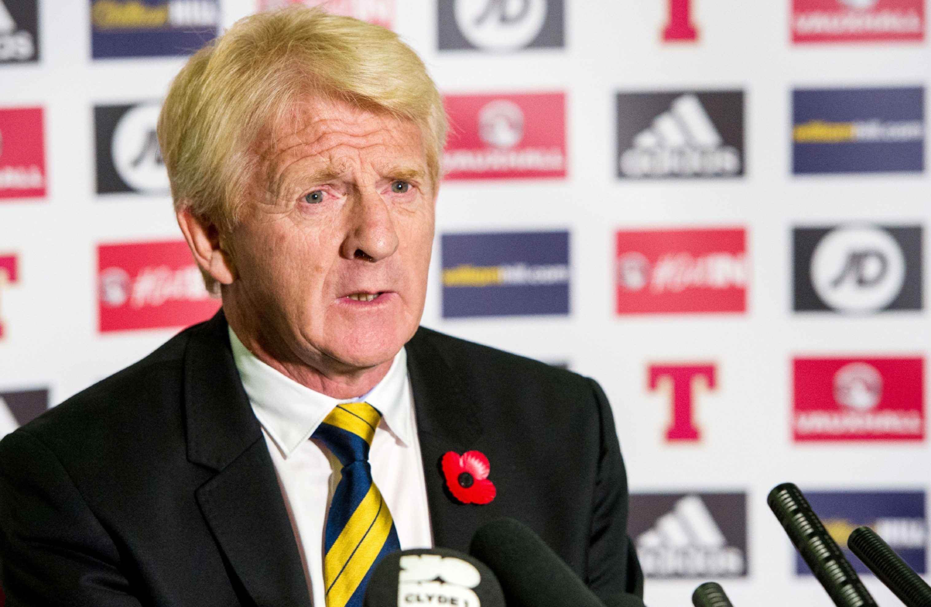 Gordon Strachan at the squad announcement.