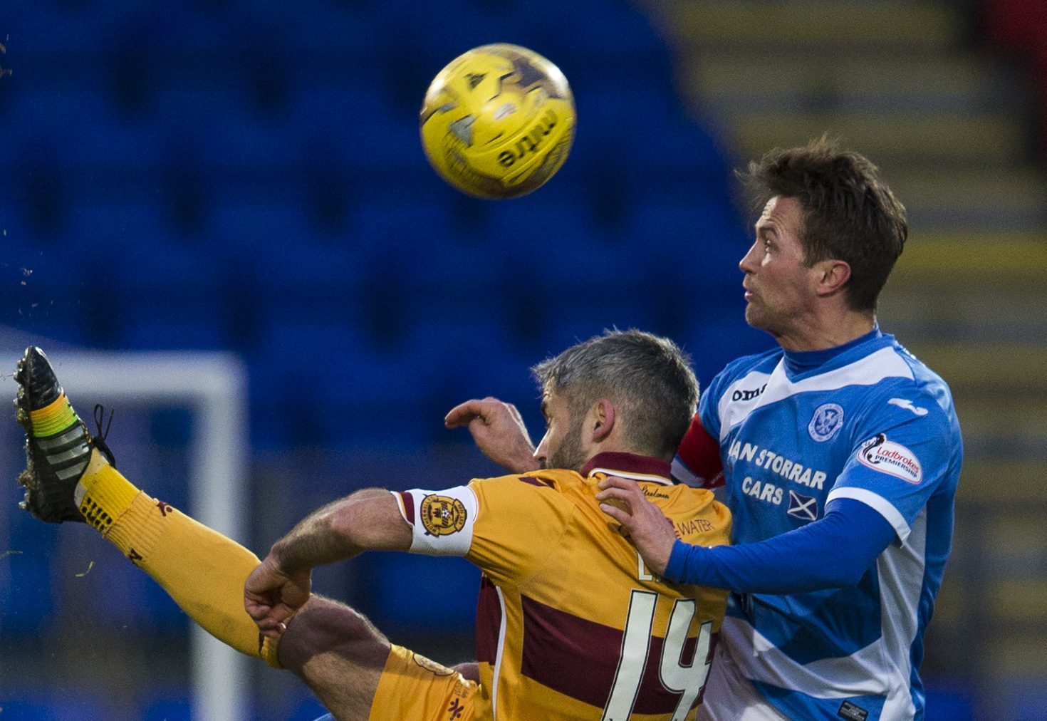 Chris Millar in action against Motherwell.