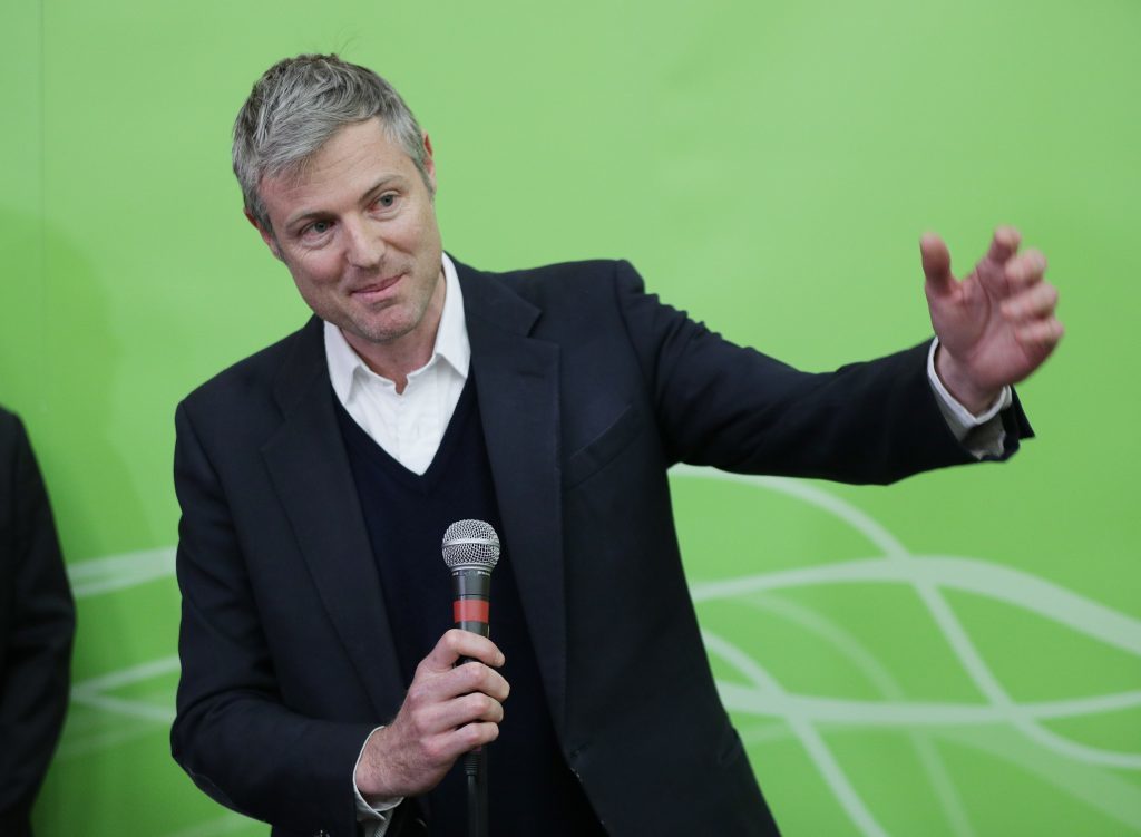 Zac Goldsmith speaking after being defeated by the winner of the Richmond Park by-election - newly-elected Liberal Democrat MP Sarah Olney - at Richmond upon Thames College, Richmond, London.