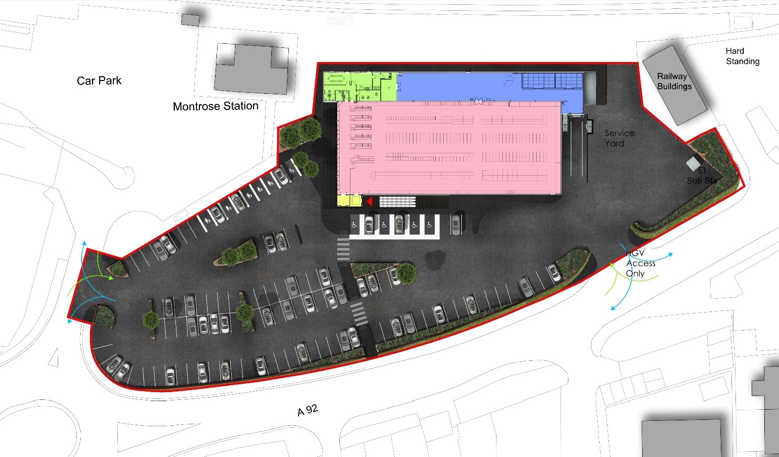 The footprint for the proposed store.
