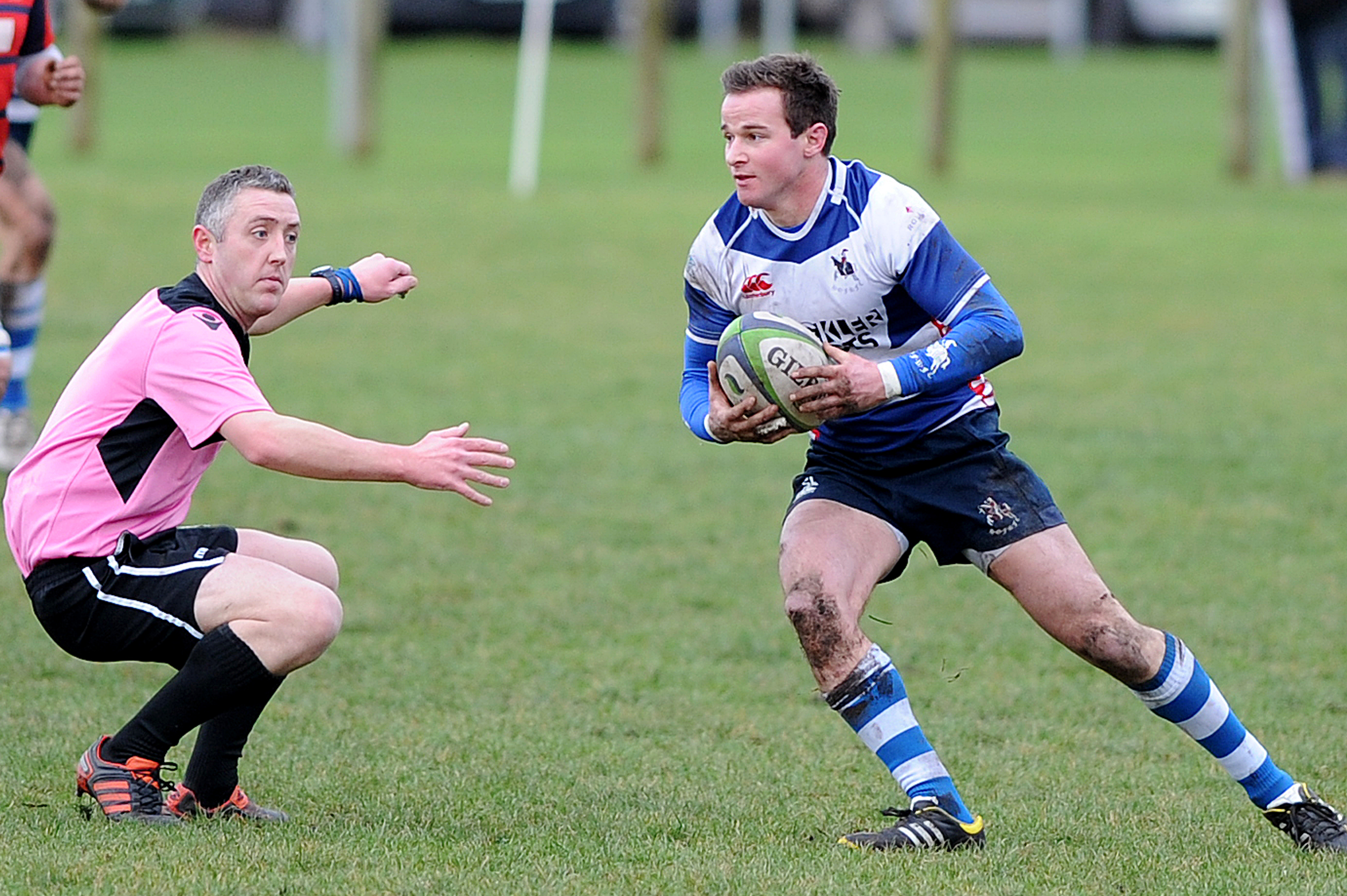 Stewart Lathangie of the Howes first team sets up one try for Howe but couldn't prevent a loss to Aberdeen Grammar in December.