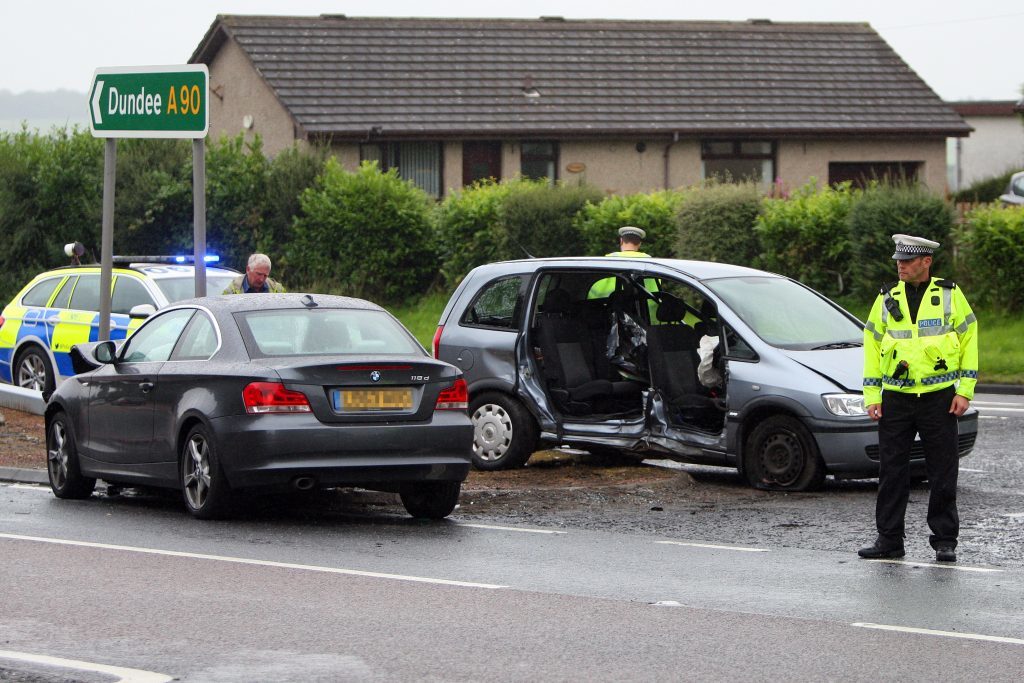 Mr Allan's BMW 1 series and Wilkie's Vauxhall at the scene.