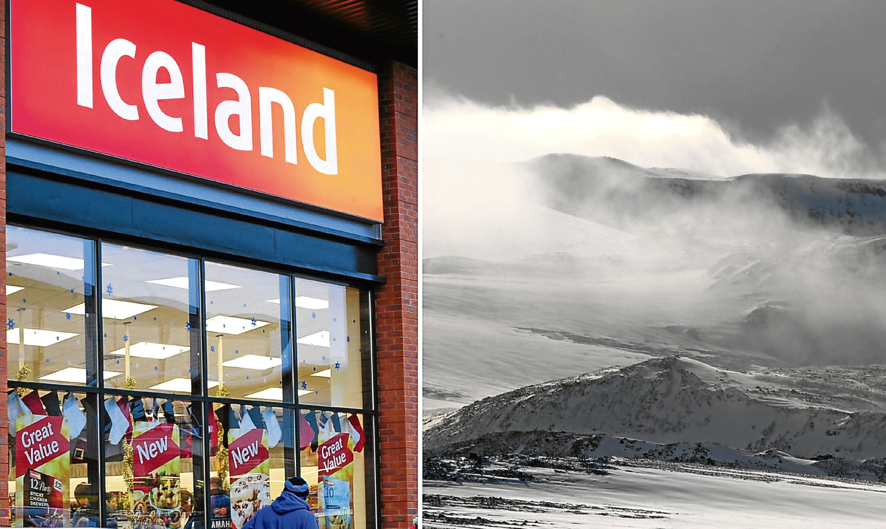 Iceland the shop and Iceland the country. Can you tell which is which?