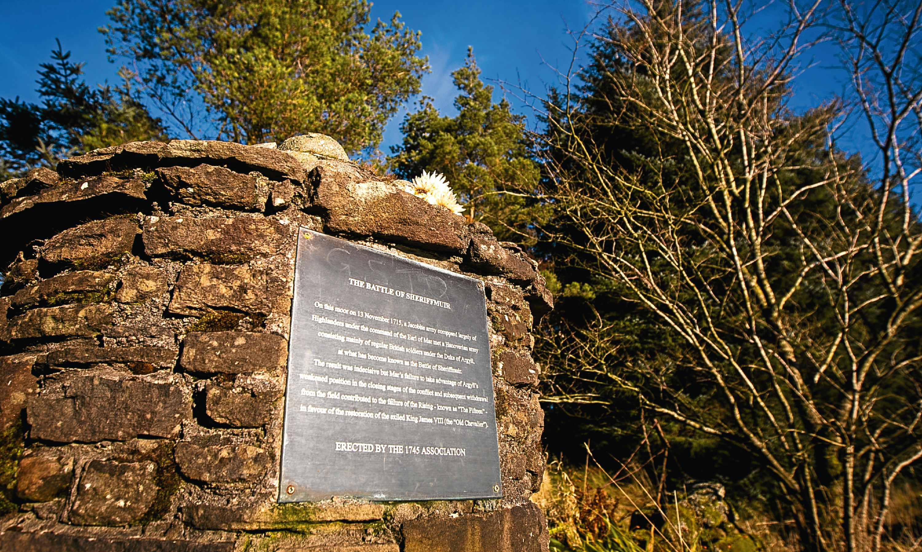 The memorial cairn at Sheriffmuir.
