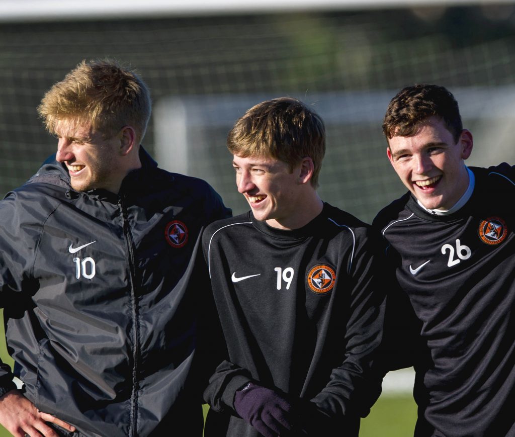 Three young players who made their names at Dundee United - Stuart Armstrong, Ryan Gauld and Andy Robertson.