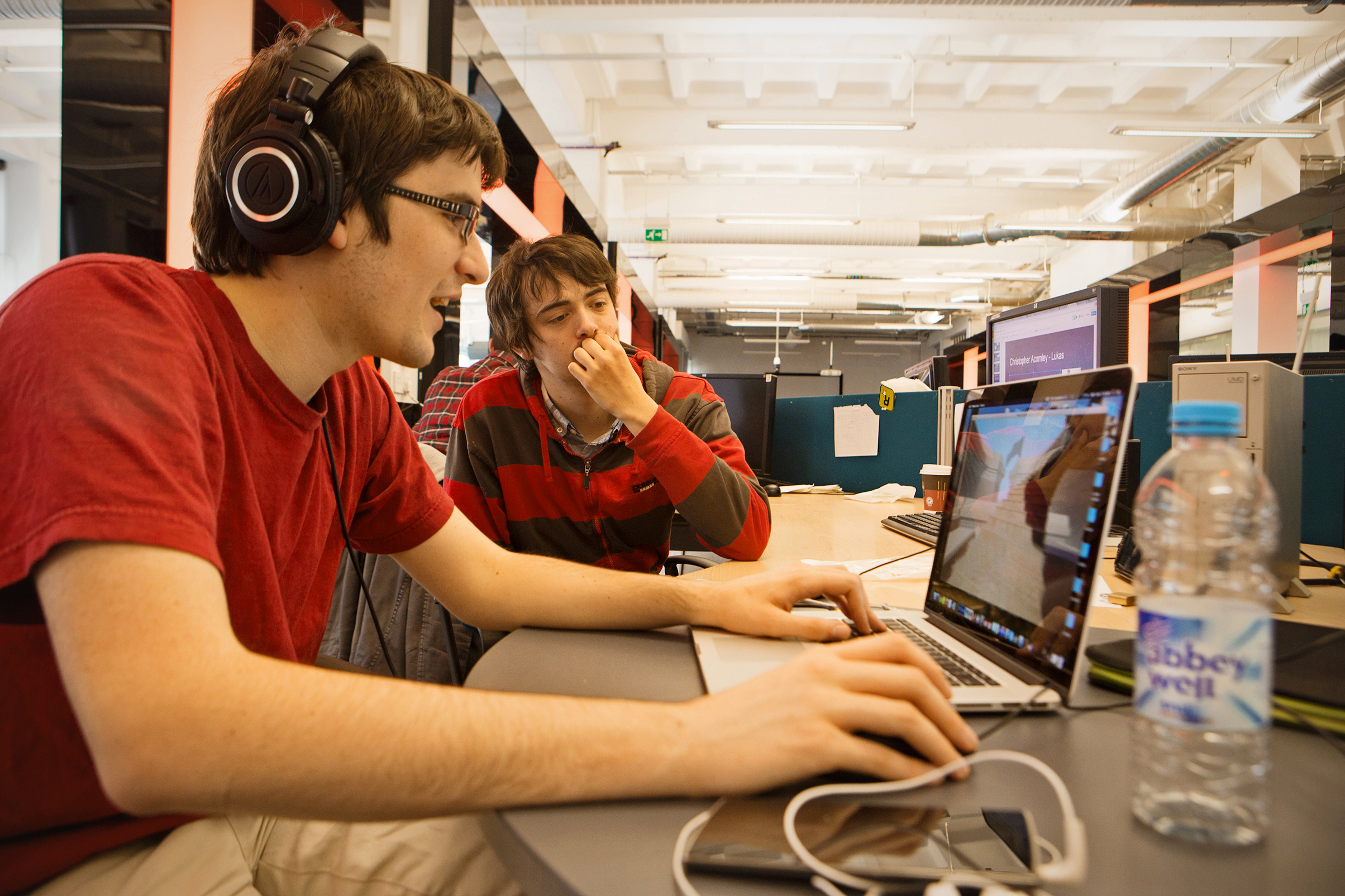 Students at Abertay University taking part in games design classes.