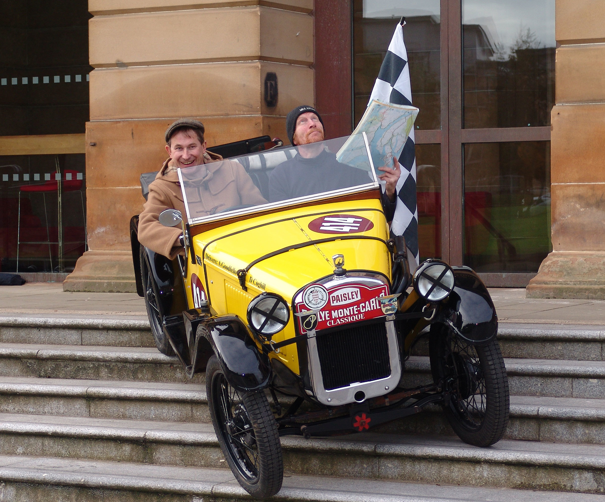 Angus man Andrew Goodfellow tackled the 2017 Monte Historique in an open-top Austin 7.