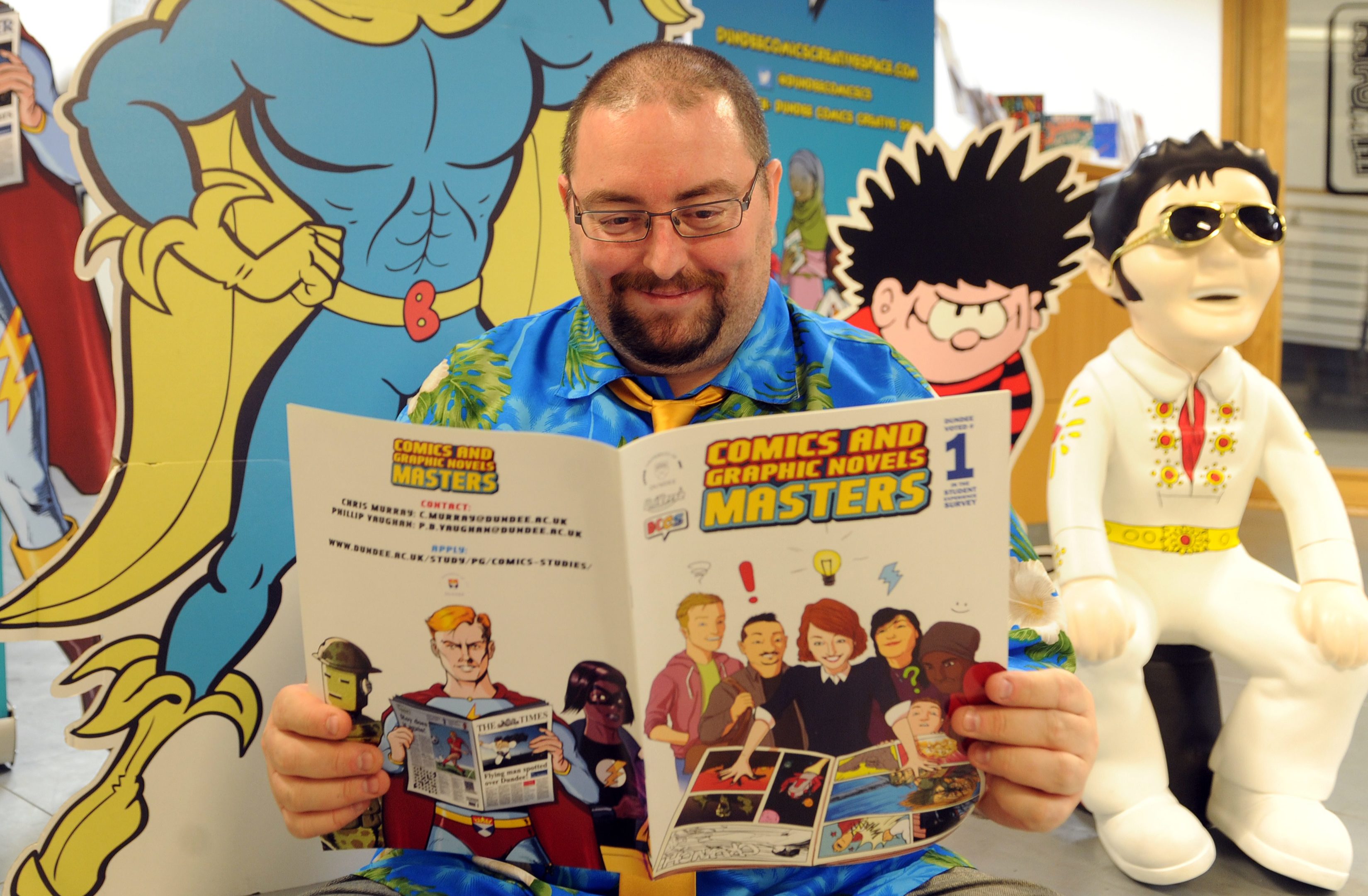 Professor Chris Murray, professor of comic studies at Dundee University