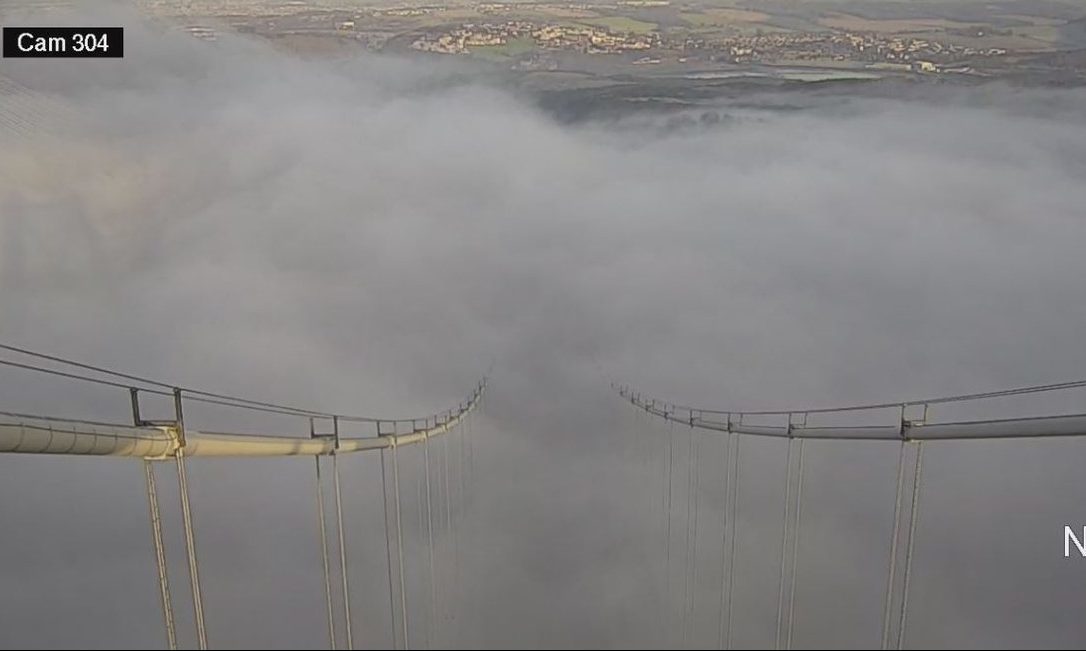 A view from the top of the Forth Road Bridge, 5 December