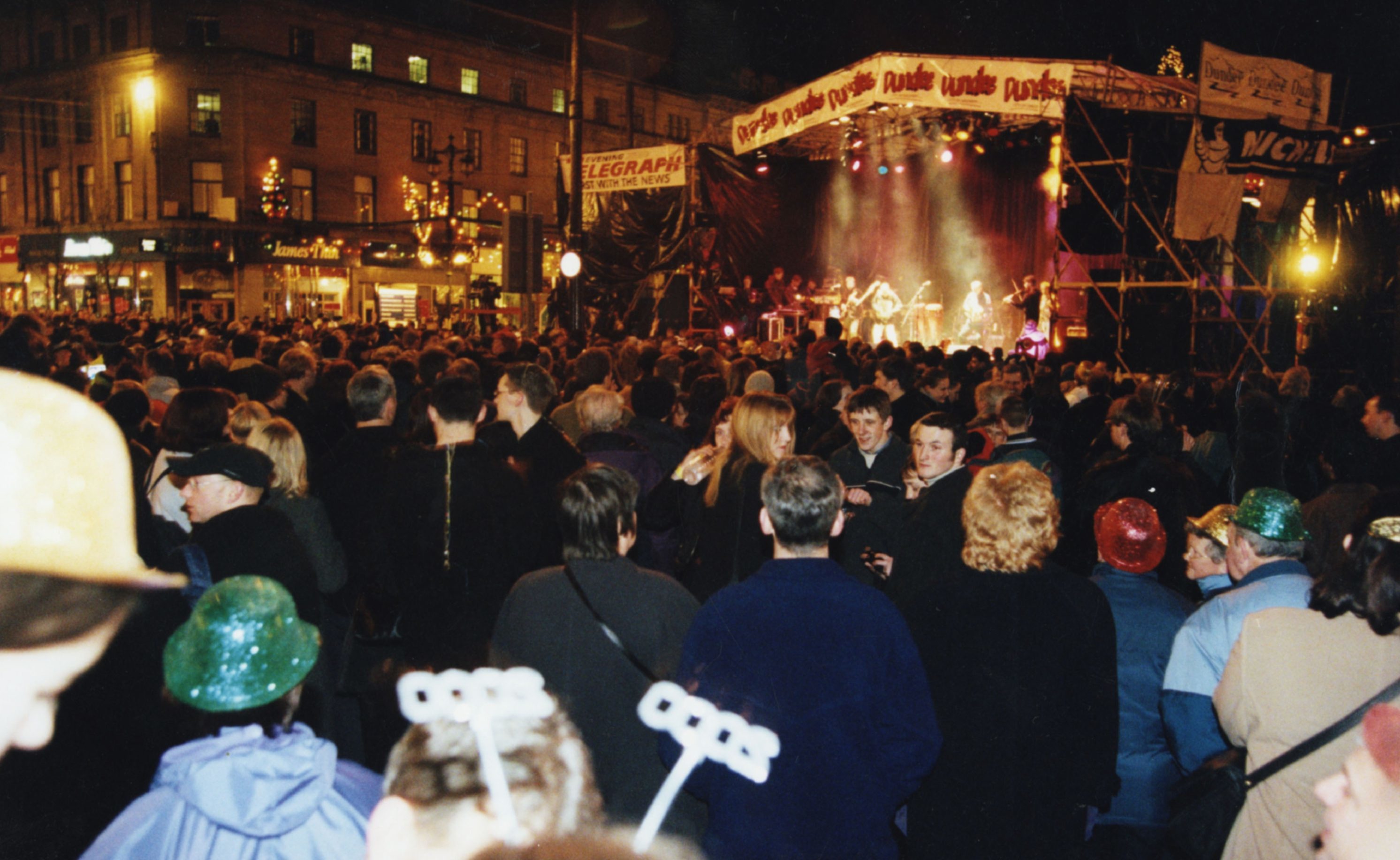 New Year celebration in Dundee in 1999 - the last time there was an officially organised event in the city.