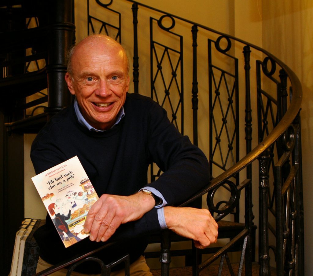 Author Norman Watson with his new book of Dundonian sayings.