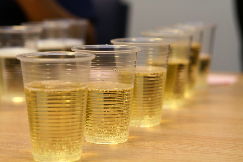THIS PICTURE IS FOR JACK McKEOWN. Picture shows; some of the Proseco at the taste test at the Students Union in Dundee. Thursday 1st December 2016. Thursday