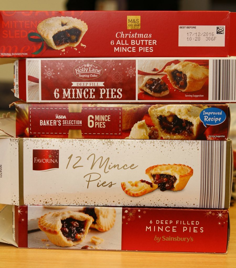 THIS PICTURE IS FOR JACK McKEOWN. Picture shows; the Mince Pies that were sampled at the taste test at the Students Union in Dundee. Thursday 1st December 2016. Thursday