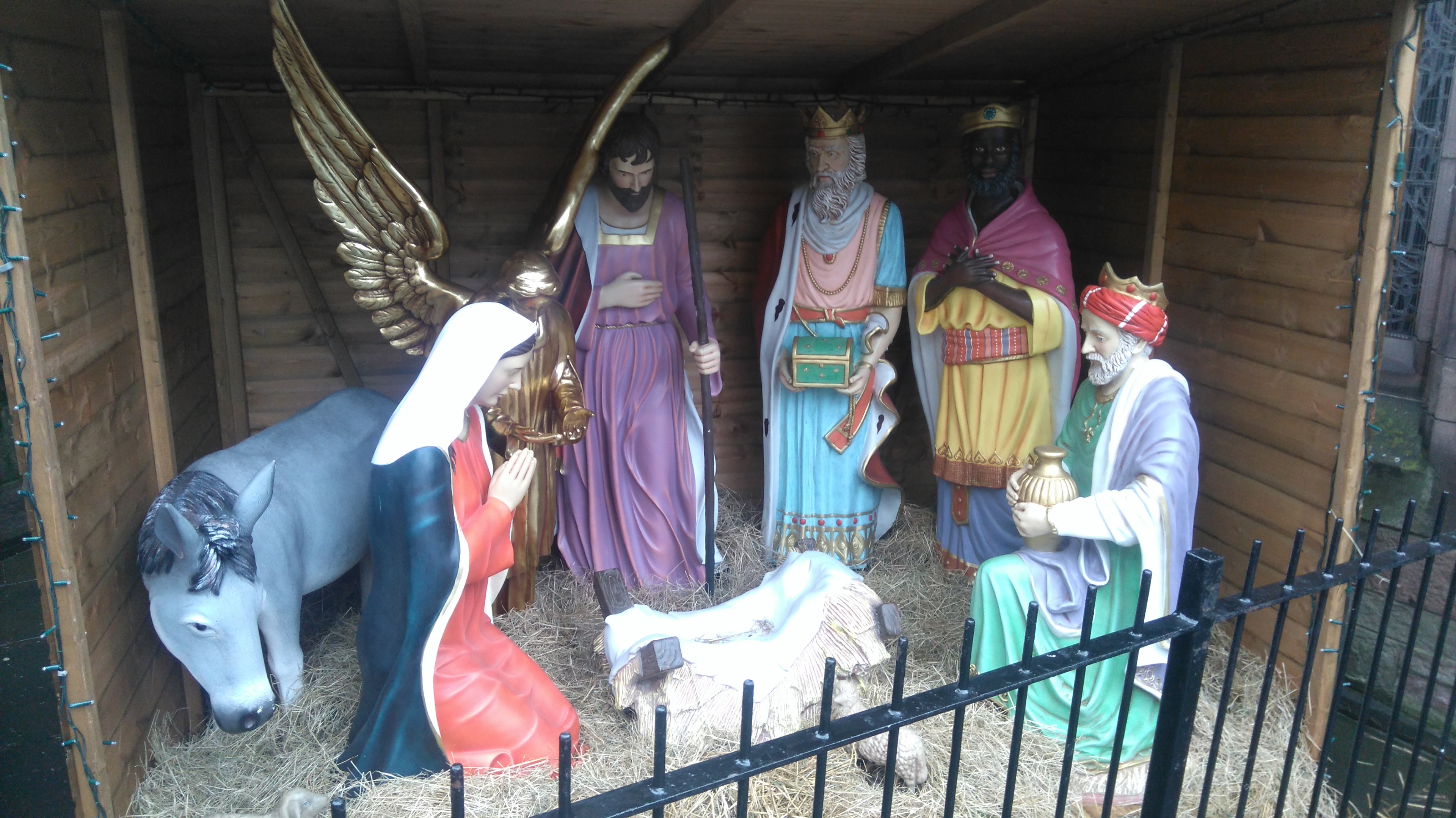 The Nativity Scene at St John's Kirk, awaiting the model's return.