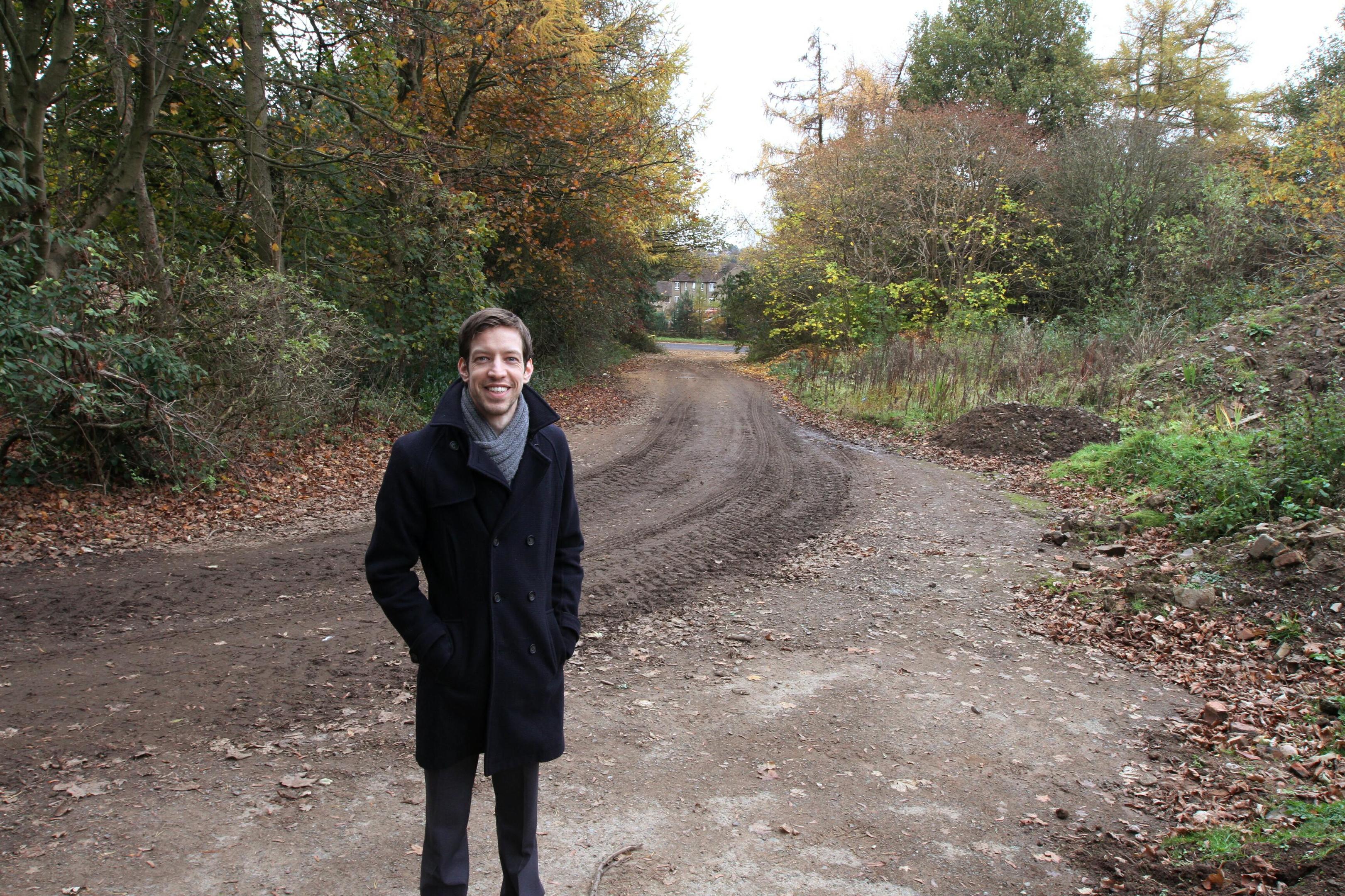 Cllr Alexander at the proposed site