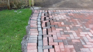 A driveway allegedly done by Highess company for customer Gill Rennie.