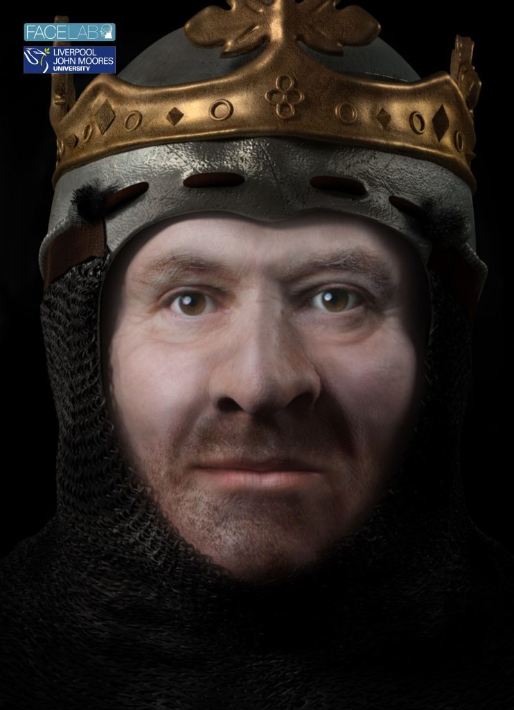 A virtual image of what could be the head of Robert the Bruce.