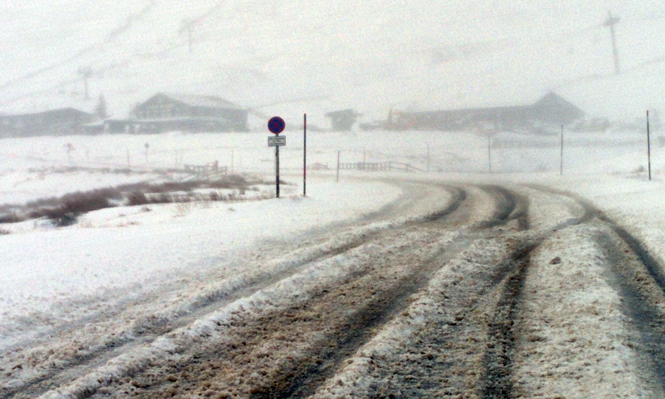 White-out conditions near the Glenshee ski centre on Boxing Day.