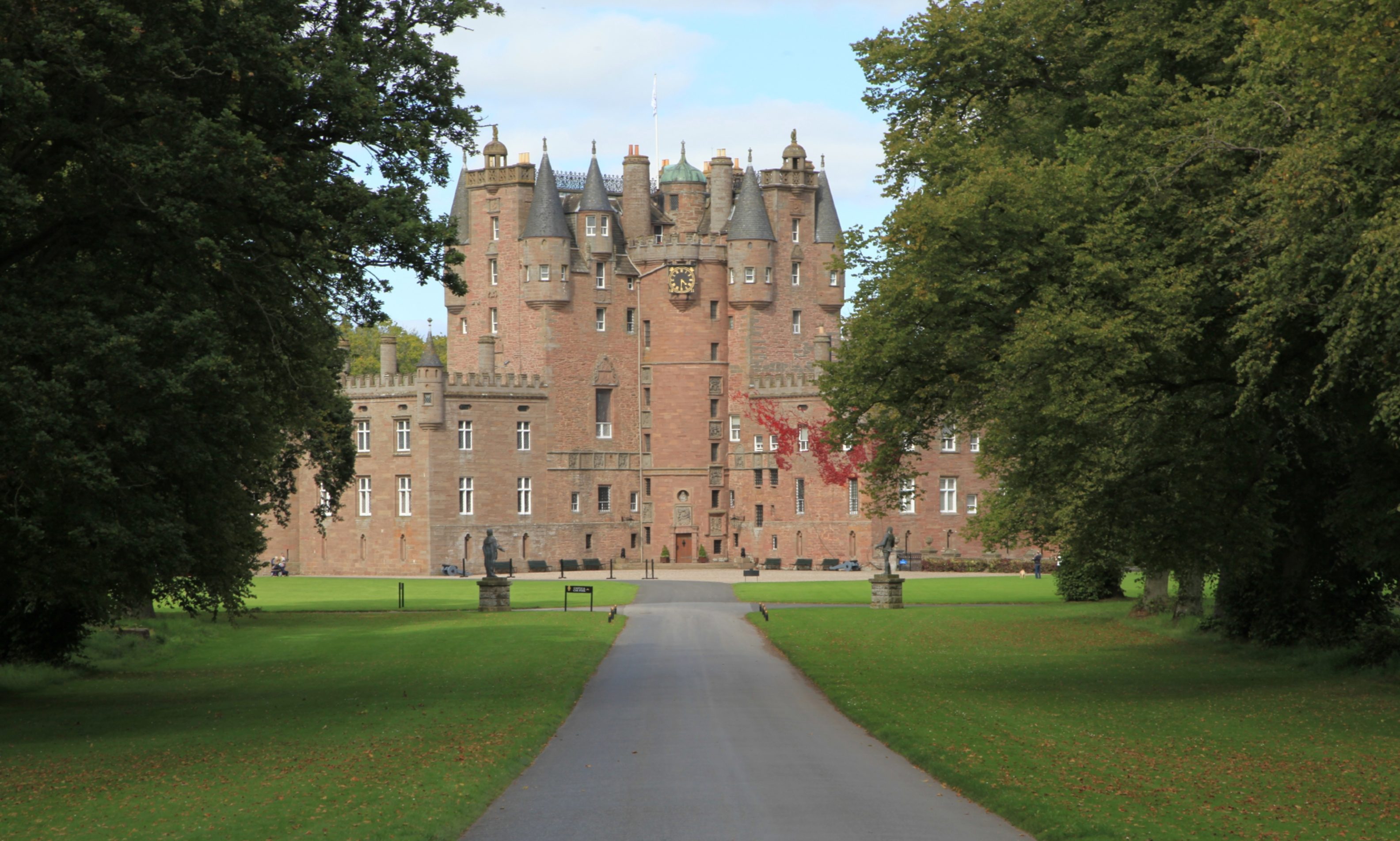 Glamis House is located within the Glamis Castle estate,.