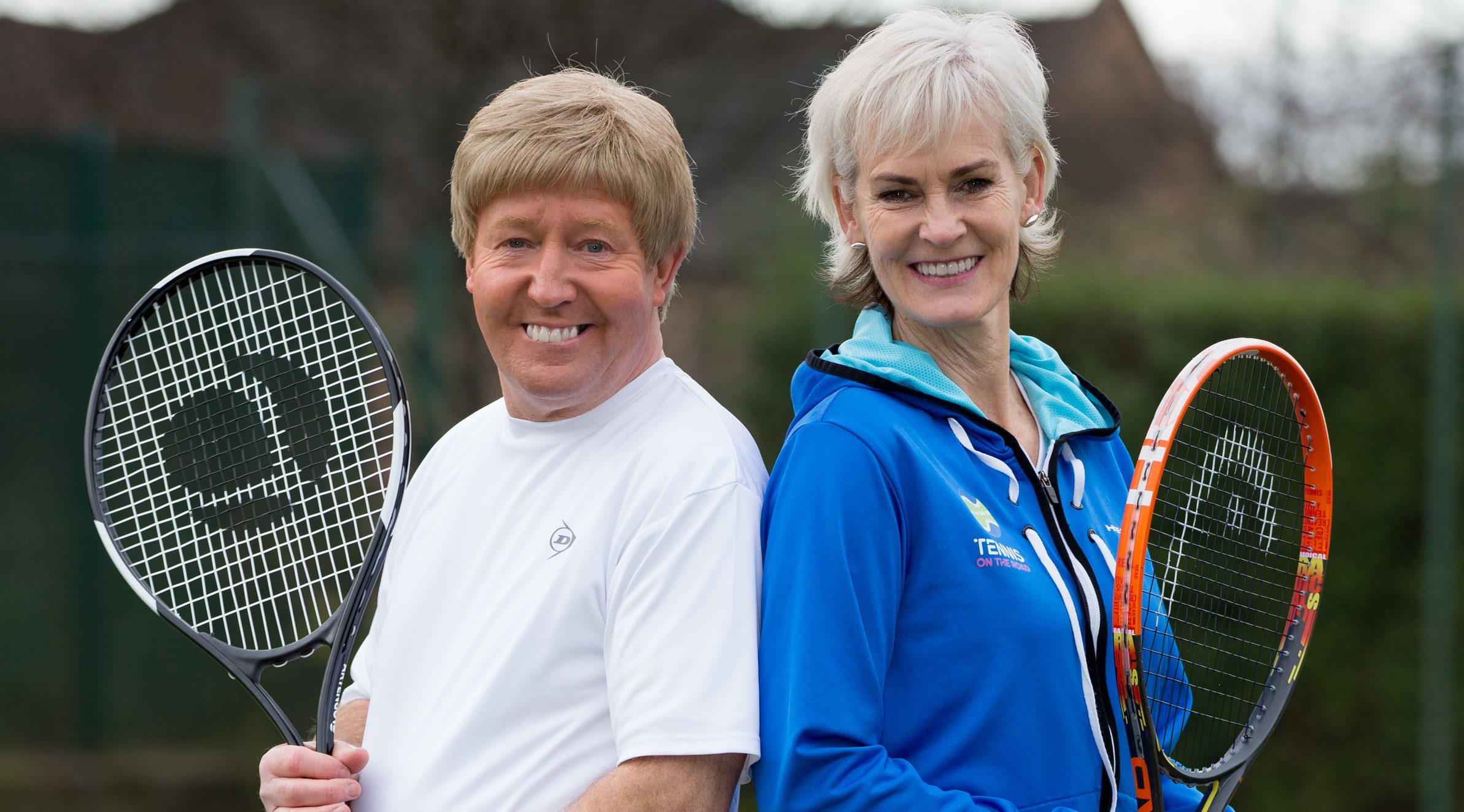 Jonathan Watson as Macca with Judy Murray.