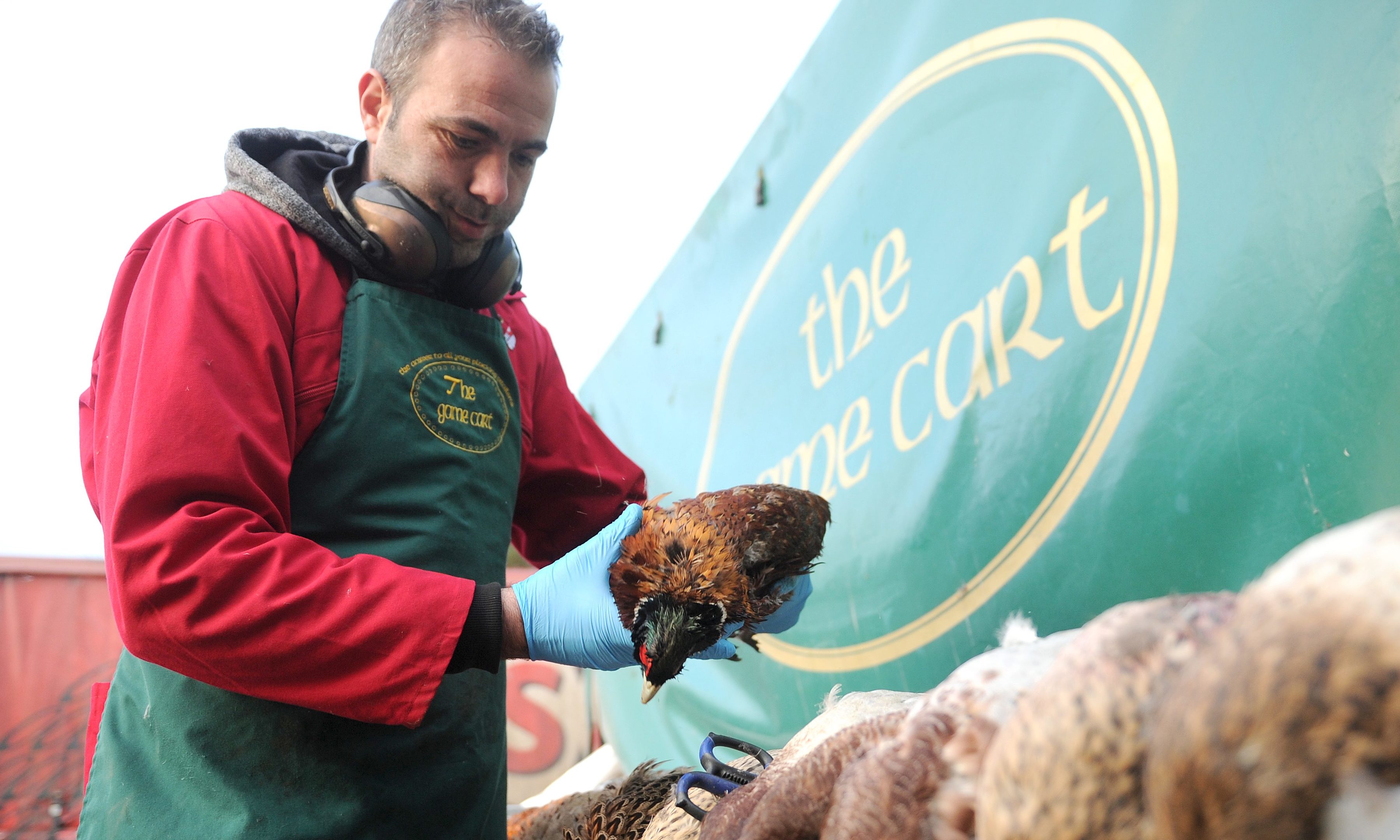 Donny Prodanov processing some of the game birds ahead of Christmas at The Game Cart