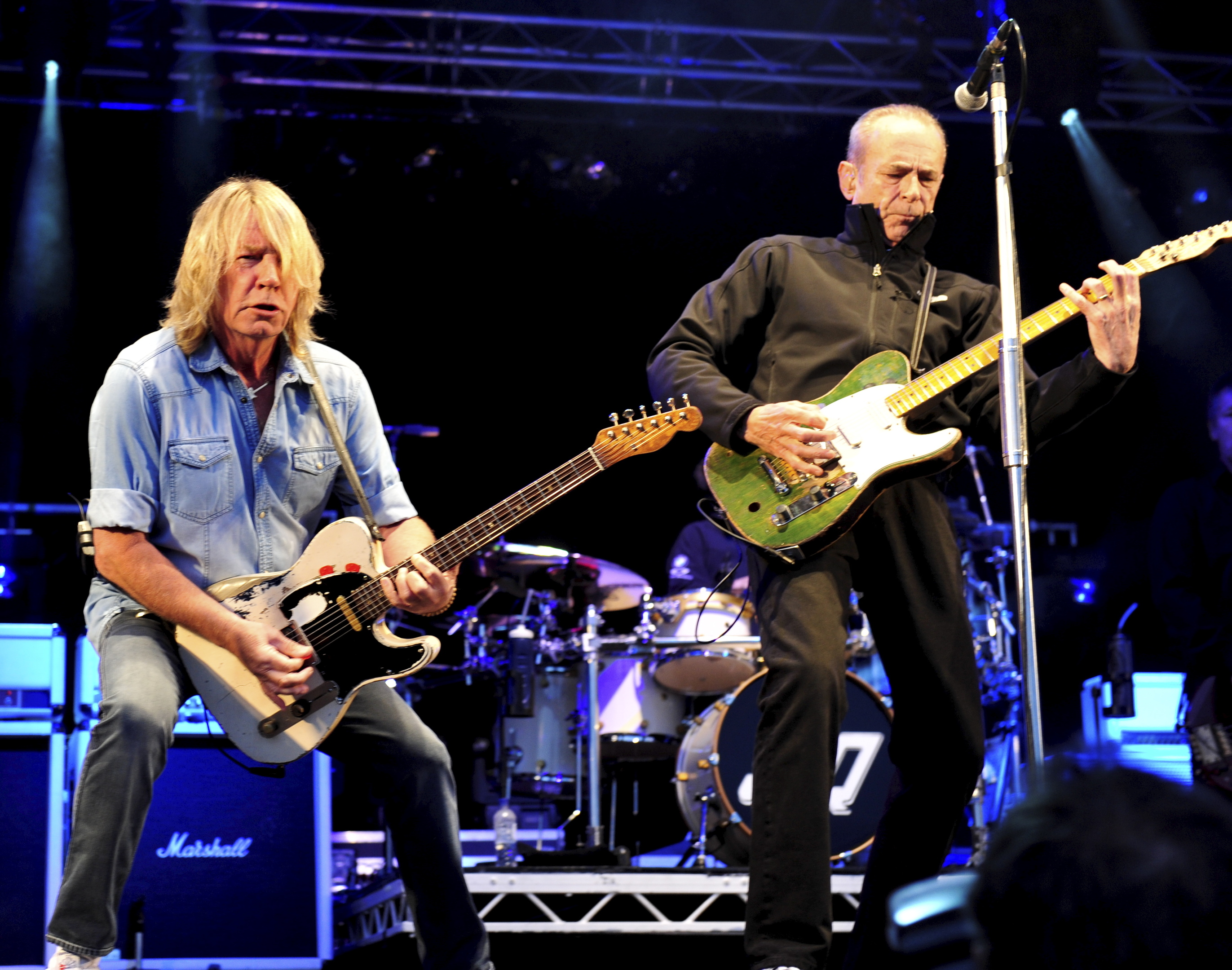 Rick Parfitt pictured during a Status Quo gig in Montrose.