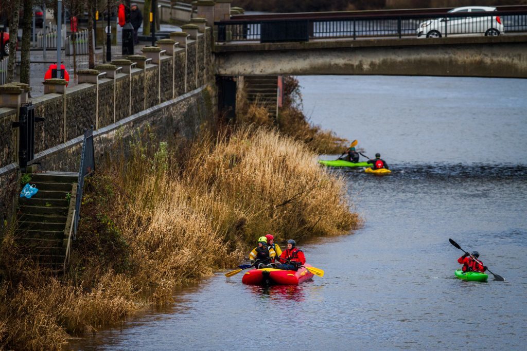 The Scottish Fire and Rescue Service and specialist search and rescue teams have been active on the River Tay.