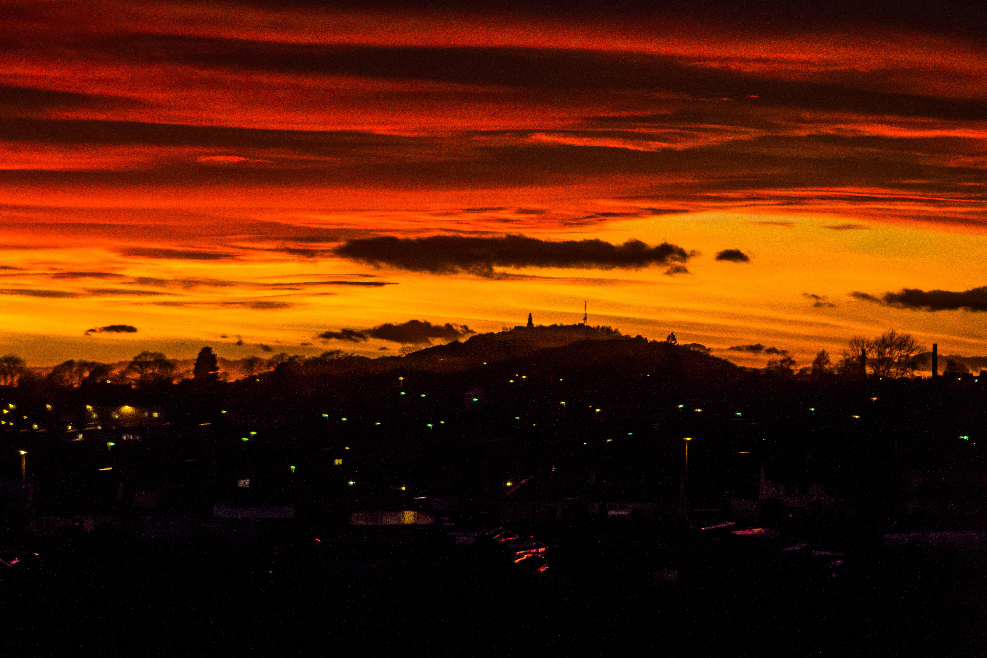 A sunset over Dundee this week.