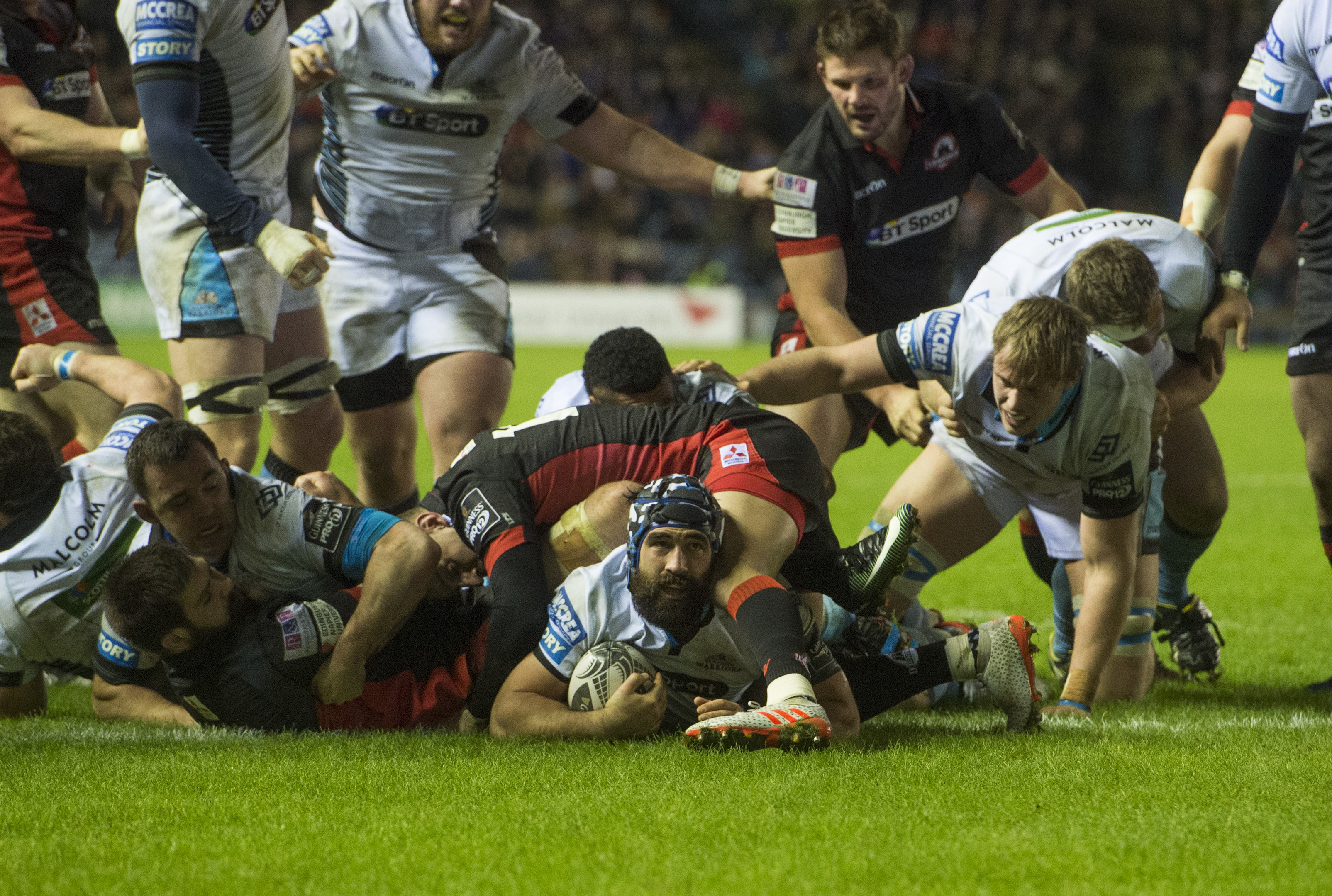 Josh Strauss scores Glasgow's second try in their 1872 Cup win.
