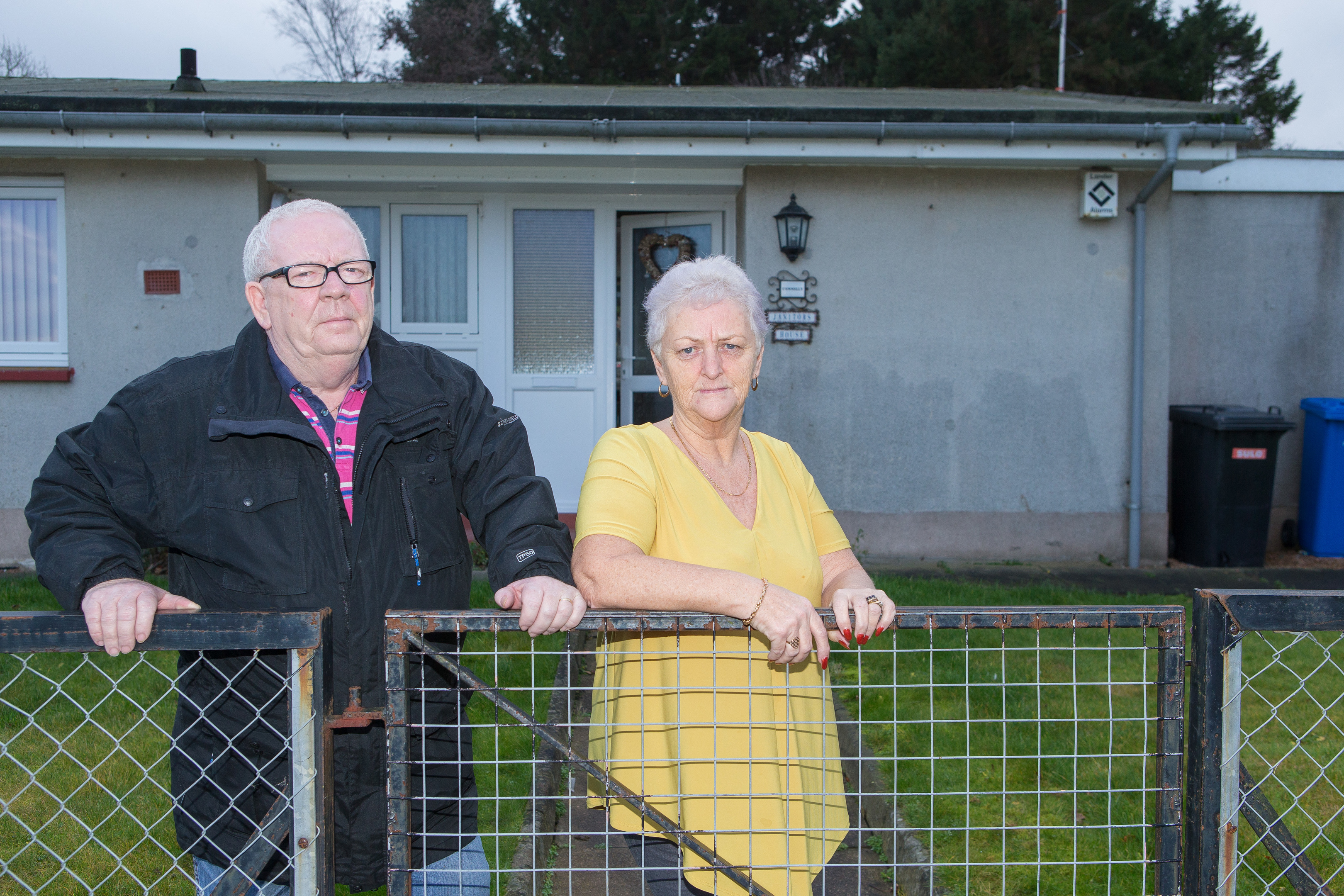 Joe and Margaret Connolly at home within the grounds of Torbain Primary School in Kirkcaldy.