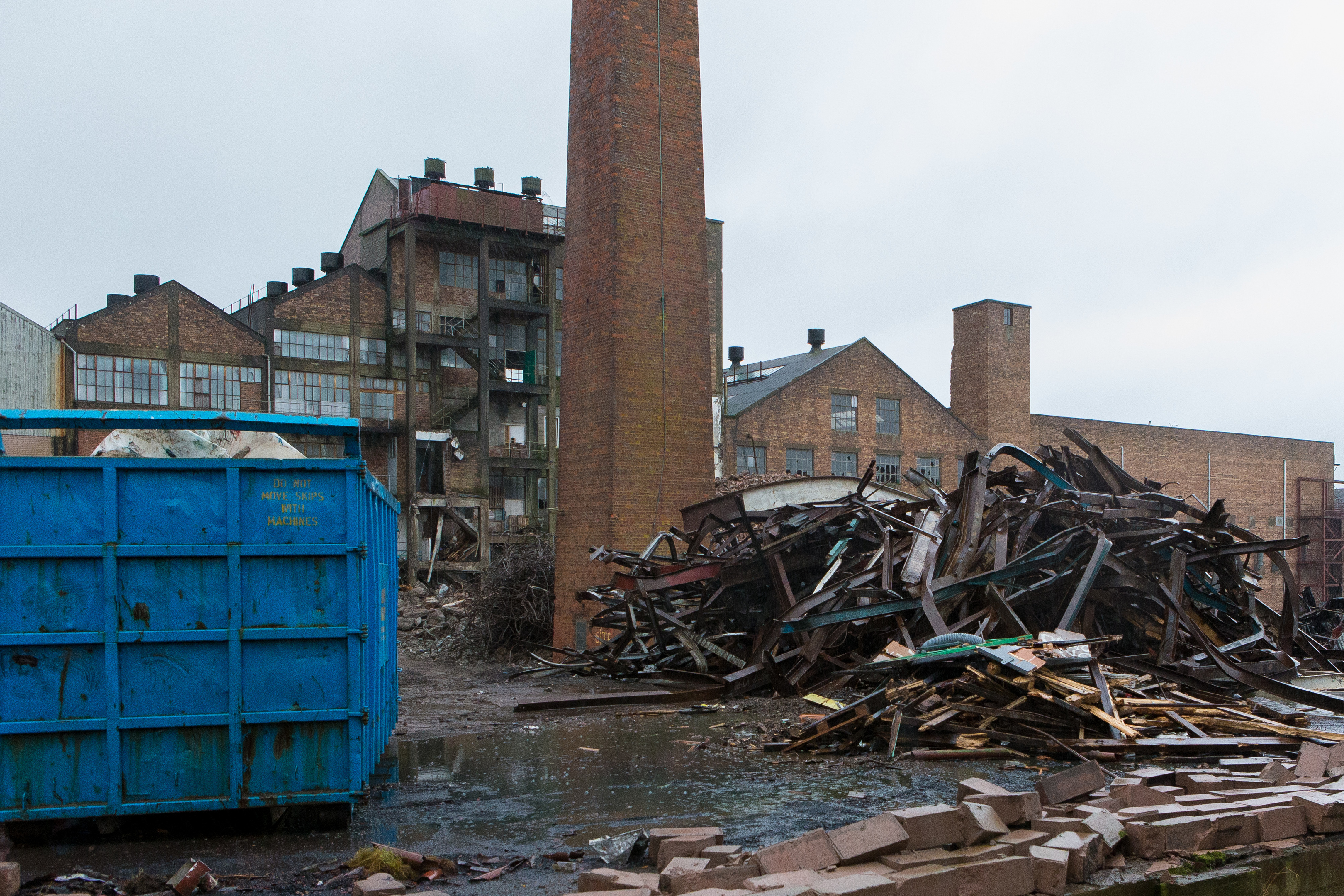 The demolition process is under way.