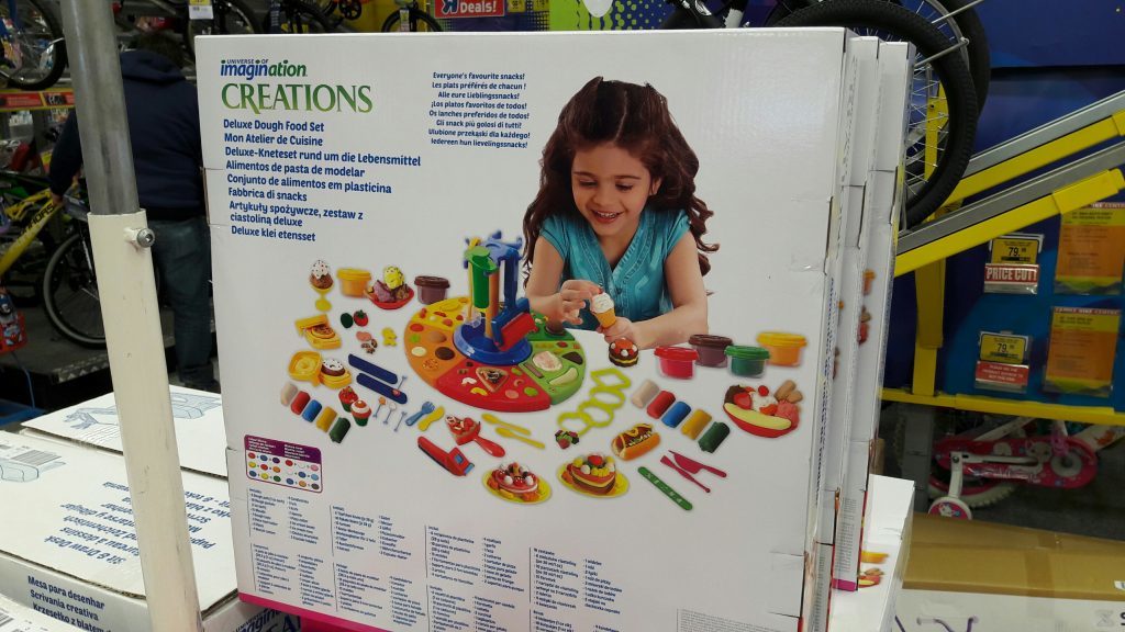 Cookery sets marketed towards young girls on sale at Toys R Us in Dundee