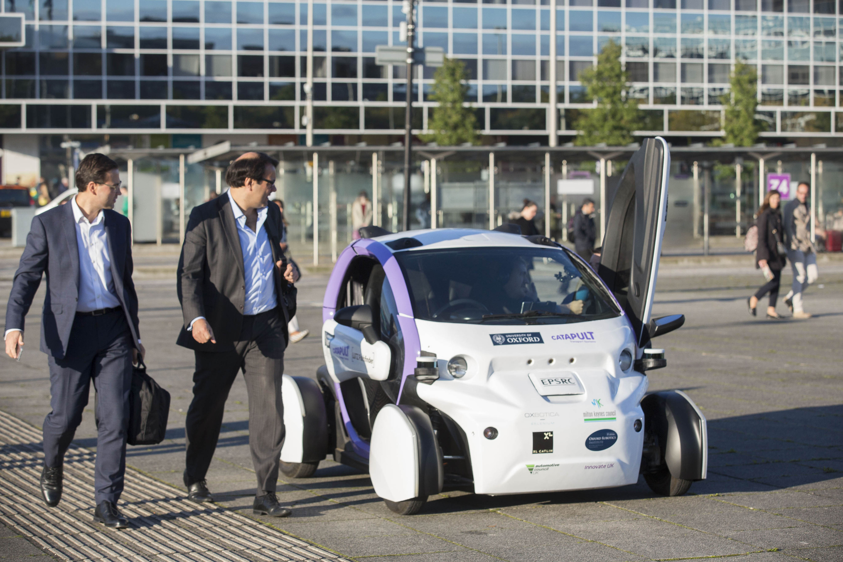 A prototype driverless car.