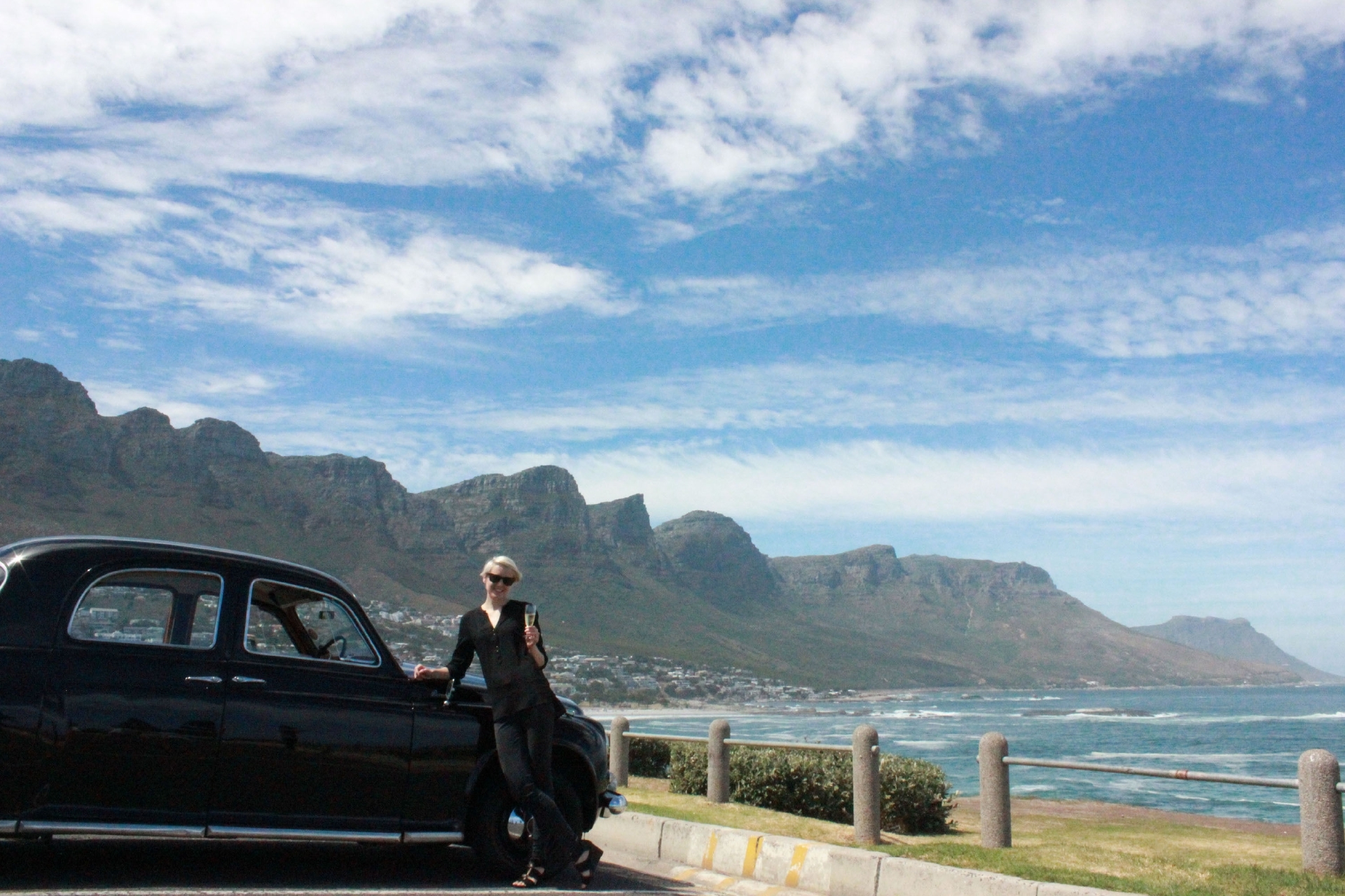 Katie Wright in front of the 12 Apostles mountain range.