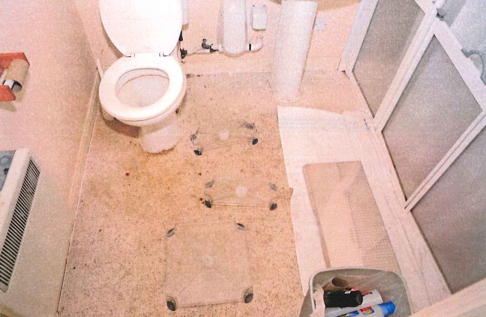 The bathroom in William Phillips Drive.