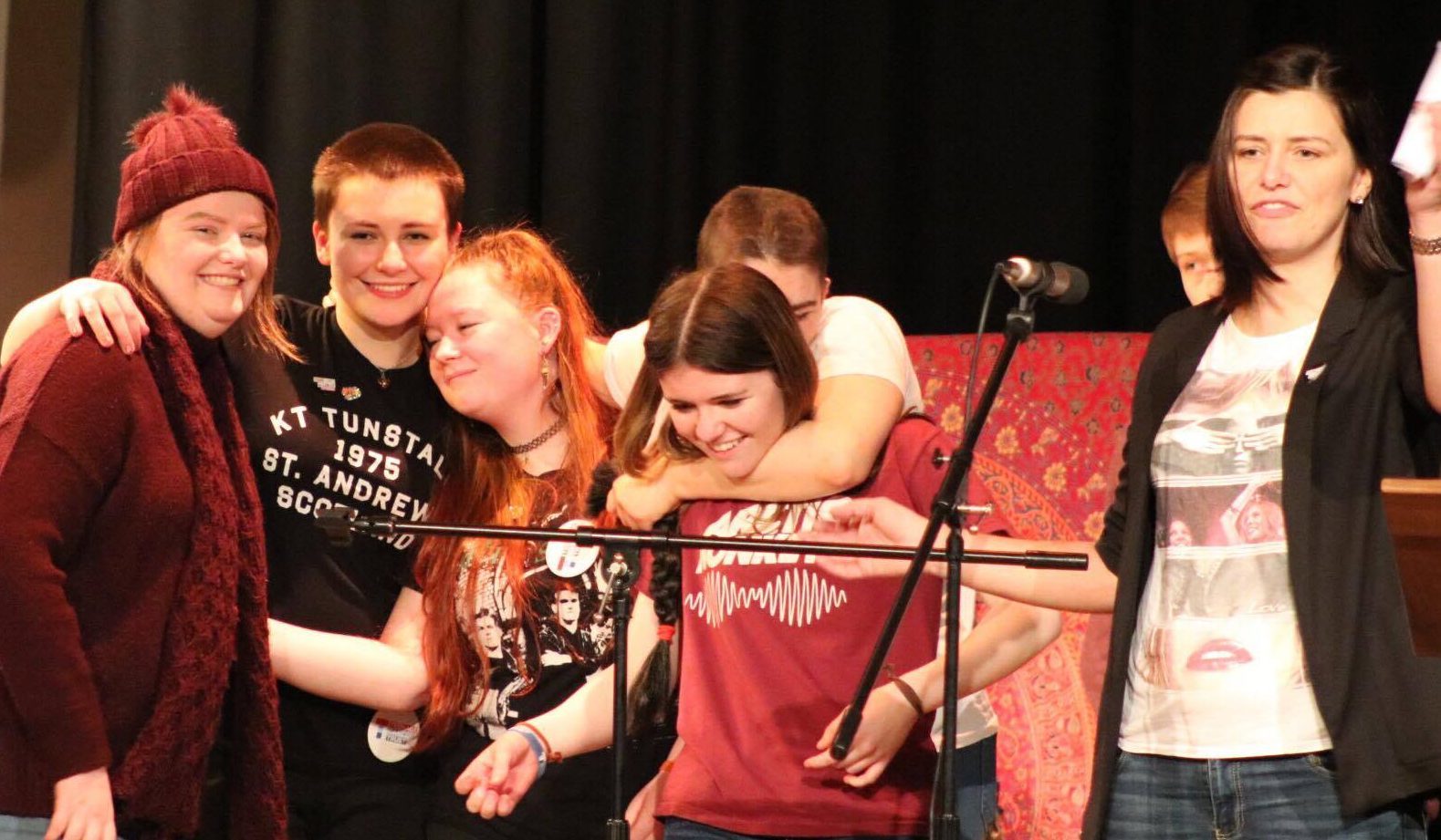 Jade Dowie, Jasmine Doyle and friends at a fundraising concert they organised