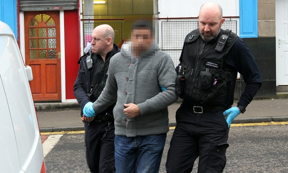 A man was arrested following a raid by immigration enforcement officers on Friday January 20.