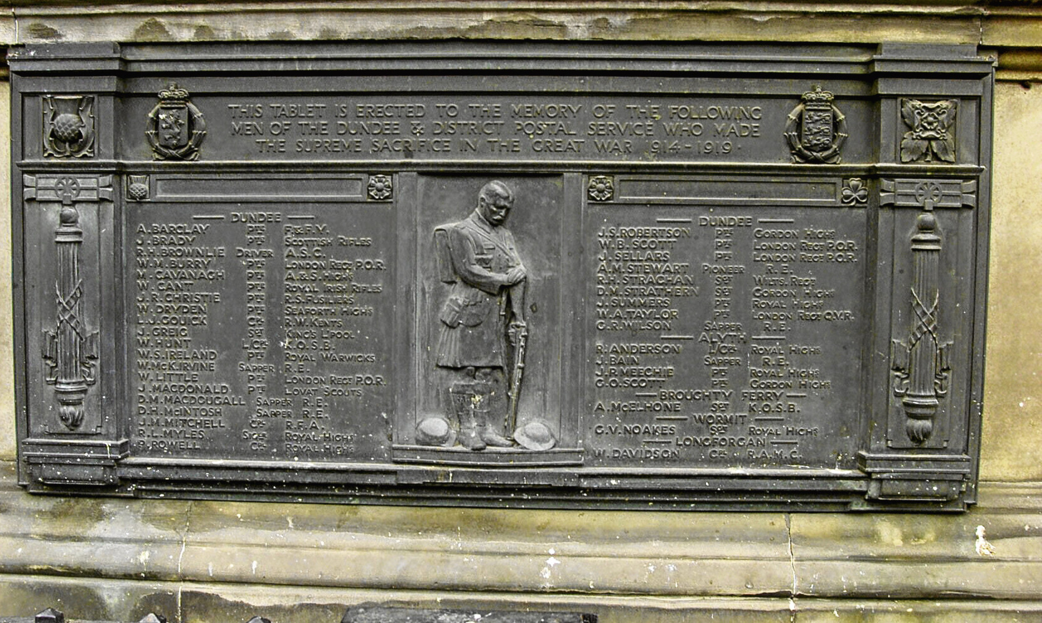 The Post Office war memorial.