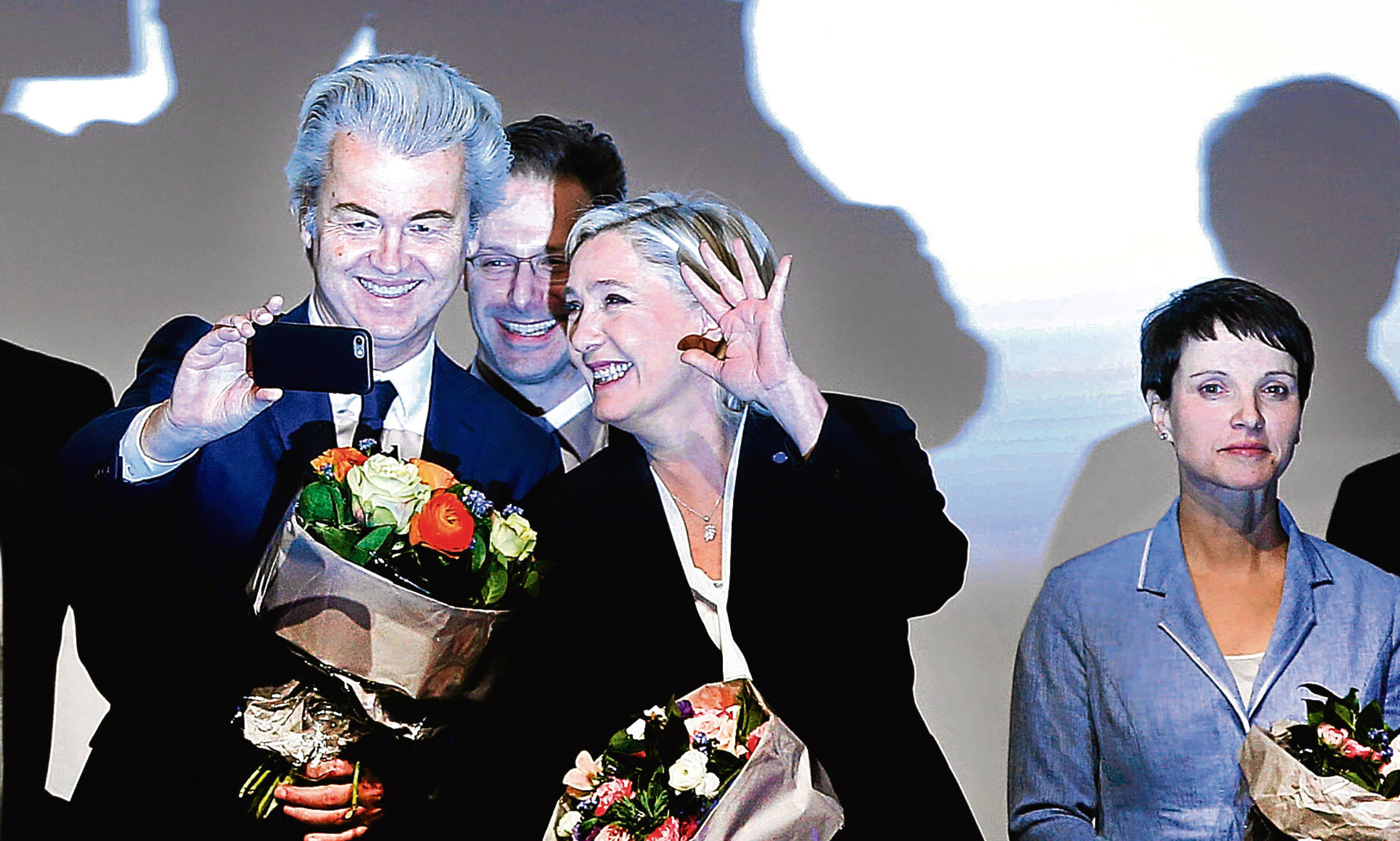 Geert Wilders and Marine le Pen at a meeting of nationalists in Koblenz at the weekend, a gathering Alex says we should be fearful of.