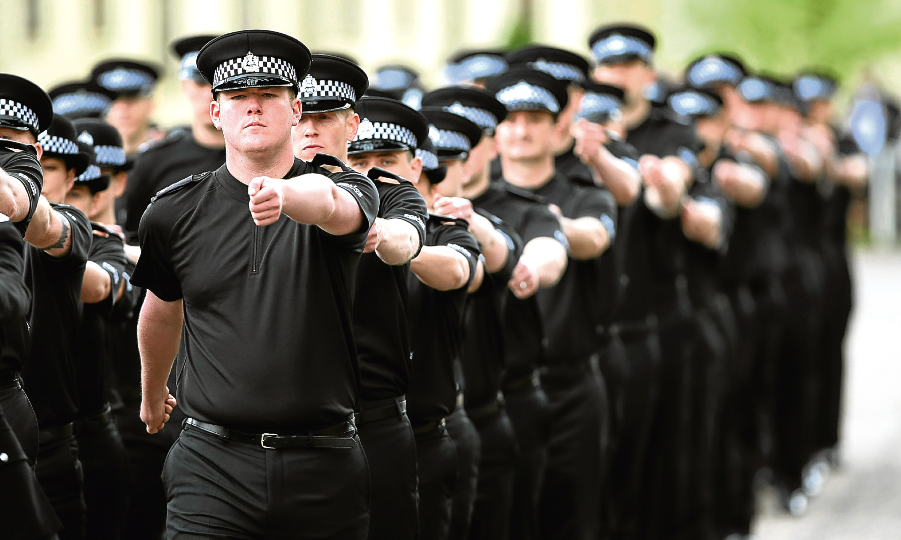 Recruits pass out from Tulliallan Police College.